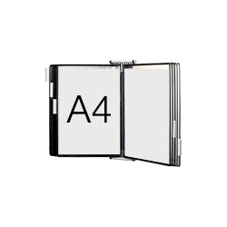 Leggio da muro con 10 buste formato A4 colore NERO
