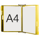 Leggio da muro con 10 buste formato A4 colore GIALLO