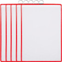 Confezione 5 cartelline formato A4 verticale con gancio colore ROSSO