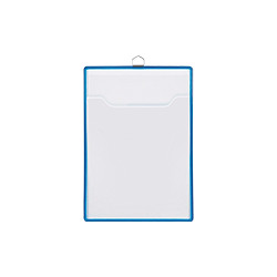 Confezione 5 coppie tasche porta depliant colore BLU A4 VERTICALE