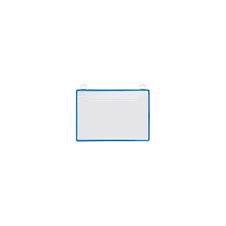 Confezione 5 coppie tasche porta depliant colore BLU A4 ORIZZONTALE