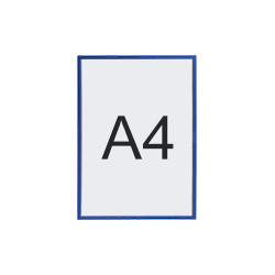 Cornice murale adesiva formato A4 perimetro rigido in PVC col. BLU