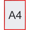 Cornice murale adesiva formato A4 perimetro rigido in PVC col. ROSSO