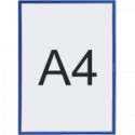Cornice murale magnetica formato A4 perimetro rigido in PVC col. BLU