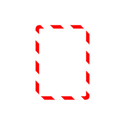 Confezione da 2 cornici formato A4 con retro magnetico c. ROSSO/BIANCO