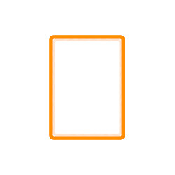 Confezione da 2 cornici formato A4 con retro adesivo col. ARANCIO FLUO