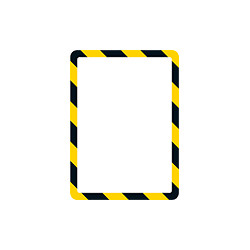 Confezione da 2 cornici formato A4 con retro adesivo c. NERO/GIALLO