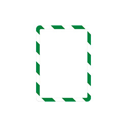 Confezione da 2 cornici formato A4 con retro adesivo c. BIANCO/VERDE