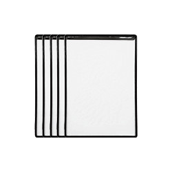 Confezione 5 buste MAGNETICHE removib. e riposiz. colori assortiti f. A4