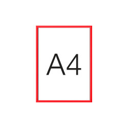 Cornice a scatto con protezione antiriflesso colore ROSSO ral 3020