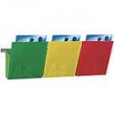 Kit porta documenti a muro completo di 3 tasche colorate