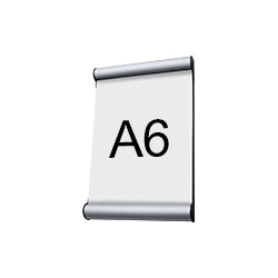 Targa murale composta da 2 profili apertura a scatto e protez. frontale