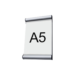 Targa murale composta da 2 profili apertura a scatto e protez. frontale