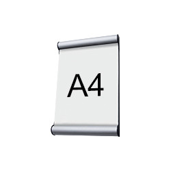 Targa murale composta da 2 profili apertura a scatto e protez. frontale