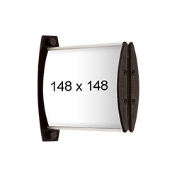 Targa murale bifacciale in alluminio con protezione frontale in PVC