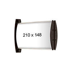 Targa murale bifacciale in alluminio con protezione frontale in PVC