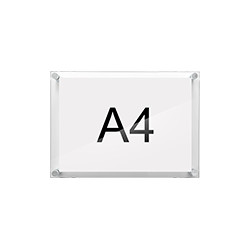 Targa murale composta da 2 pannelli in acrilico e 4 distanziali