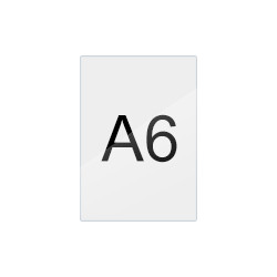 Targa murale trasparente piatta f. to A6