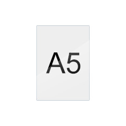 Targa murale trasparente piatta f. to A5