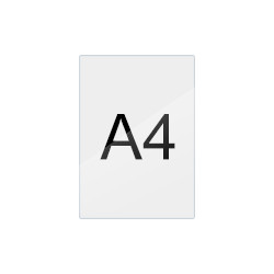 Targa murale trasparente piatta f. to A4