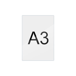 Targa murale trasparente piatta f. to A3