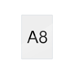 Targa murale trasparente piatta f. to A8