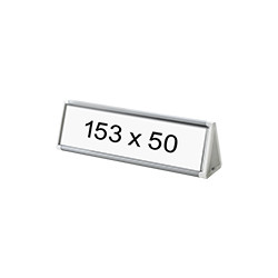 Targa segnanome da tavolo dim. 153x50x36 h c. sistema manomissione