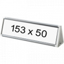 Targa segnanome da tavolo dim. 153x50x36 h c. sistema manomissione