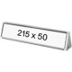Targa segnanome da tavolo dim. 215x50x36 h c. sistema manomissione