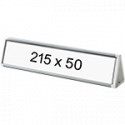 Targa segnanome da tavolo dim. 215x50x36 h c. sistema manomissione