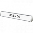 Targa segnanome da tavolo dim. 302x50x36 h c. sistema manomissione