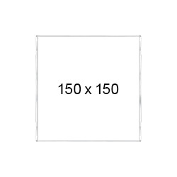 Targa a parete senza cornice mm 150x150 con protezione frontale