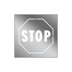 Dima in alluminio "stop"