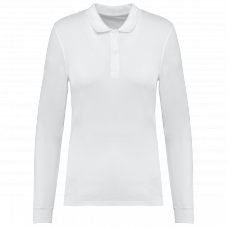 Polo donna in piqué 180 biologico a maniche lunghe K2028 Kariban