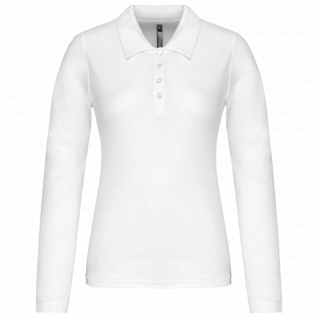 Polo piqué donna manica lunga K257 Kariban