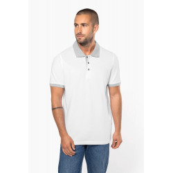 Polo piqué uomo bicolore K258 Kariban