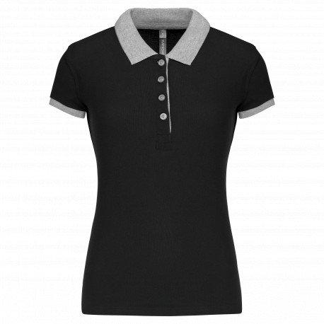 Polo piqué donna bicolore K259 Kariban