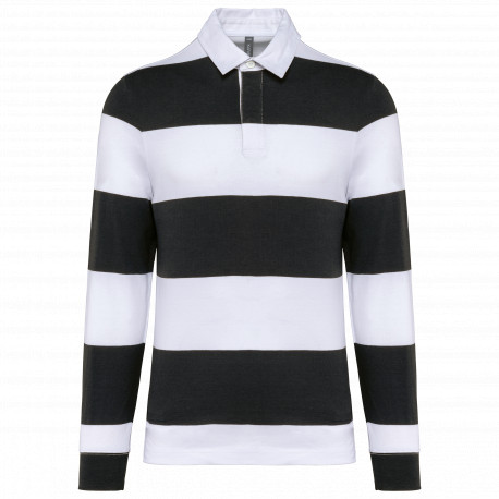 Polo rugby a righe maniche lunghe unisex K285 Kariban