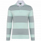 Polo rugby a righe maniche lunghe unisex K285 Kariban