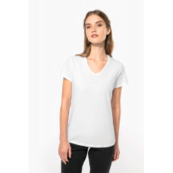 T-shirt donna maniche corte con collo a V K3015 Kariban