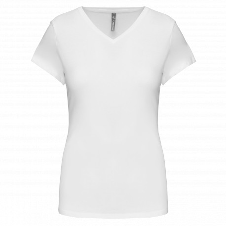T-shirt donna maniche corte con collo a V K3015 Kariban