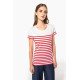 T-shirt donna in stile marinaro Bio girocollo K3034 Kariban