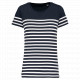 T-shirt donna in stile marinaro Bio girocollo K3034 Kariban