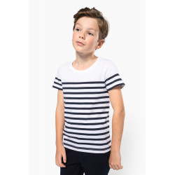 T-shirt bambino in stile marinaro Bio girocollo K3035 Kariban