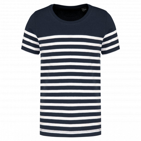 T-shirt bambino in stile marinaro Bio girocollo K3035 Kariban