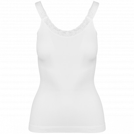 Canotta ecosostenibile senza cuciture con pizzo K3043 Kariban