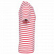 T-shirt manica corta a righe stile marinaio con tasca K378 Kariban