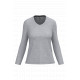 T-shirt donna manica lunga scollo a V K382 Kariban