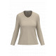 T-shirt donna manica lunga scollo a V K382 Kariban
