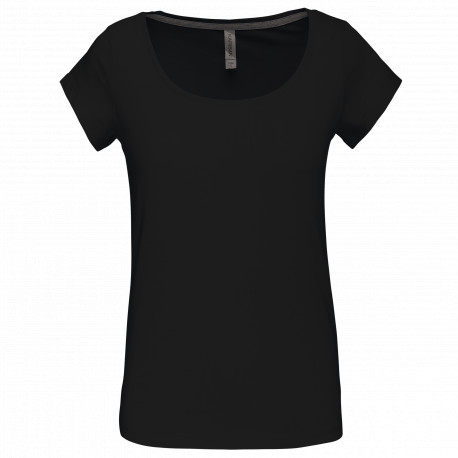 T-shirt donna manica corta collo a barca K384 Kariban